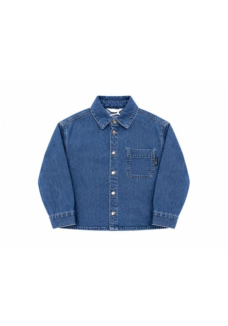 Camicia con logo PALM ANGELS | PGYD002S26DEN001050